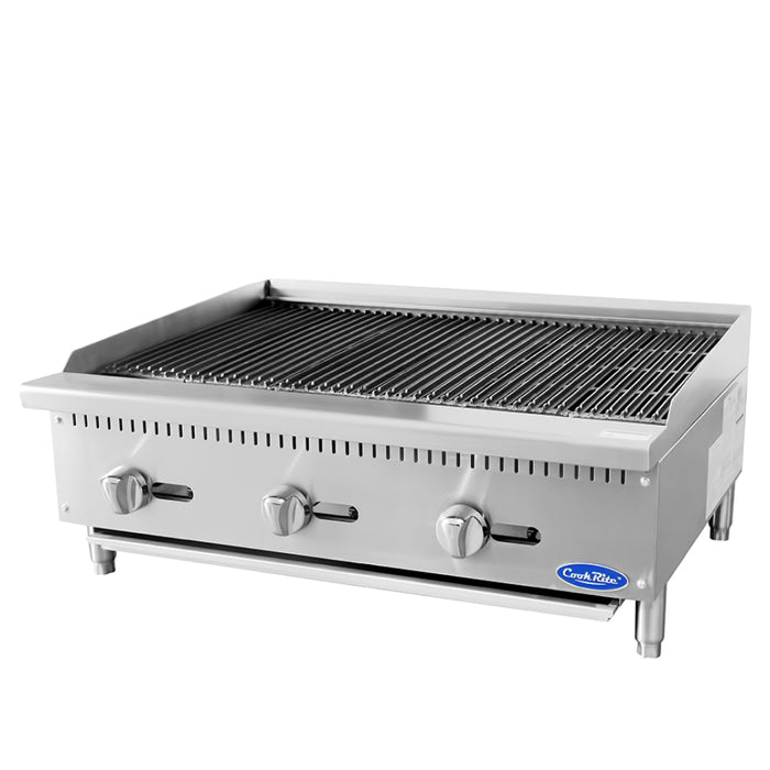 Atosa ATCB-36 36" Countertop Radiant Natural Gas Charbroiler - 105,000 BTU