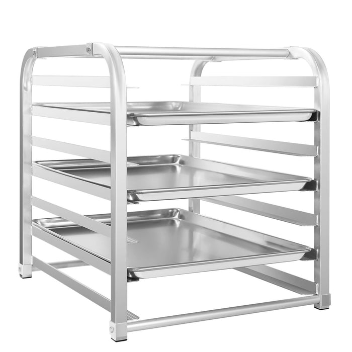 Atosa MPRA-7 7-Tier Sheet Aluminum Pan Rack / Bun Tray Rack with Curved Top