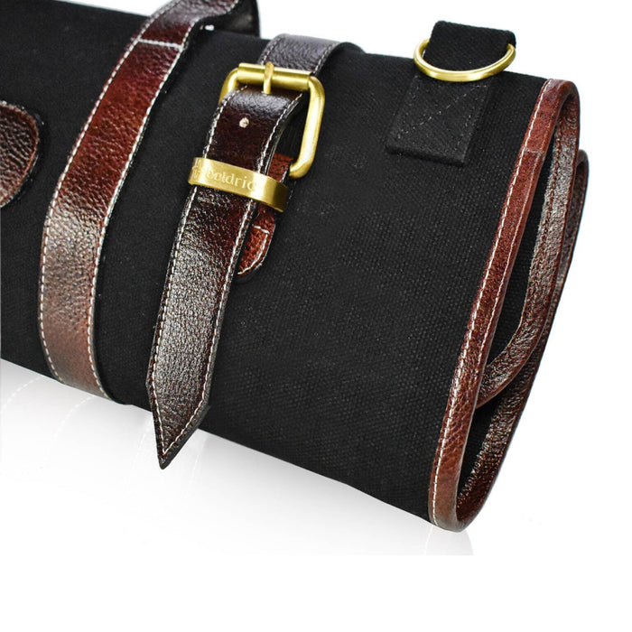 Boldric BOCK109 17-Pocket Black Canvas Roll Knife Bag