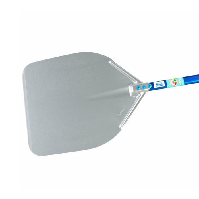 GI Metal A-37R/120 Azzurra 14” Aluminum Rectangular Pizza Peel with 47” Handle