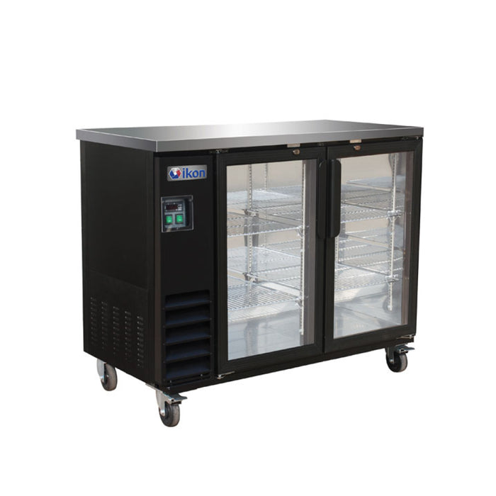 Ikon IBB49-2G-24 49" Glass 2-Door Back Bar Cooler