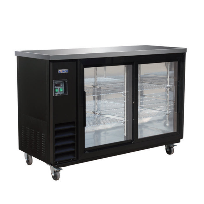 Ikon IBB61-2G-24SD 61" Sliding Glass 2-Door Back Bar Cooler