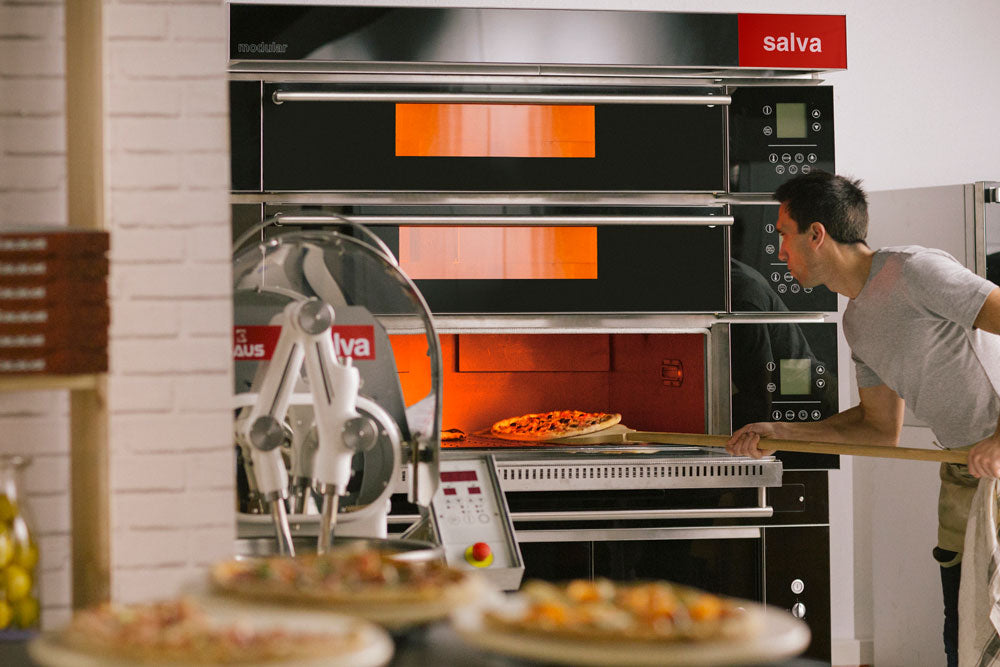 Salva NXM Modular 57.5" Electric 2-Deck Oven with Pizza Door - NXM-2004-P2-S530