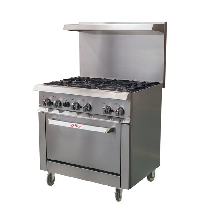 Ikon IR-6-36 36" 6-Burner Gas Range with Standard Oven - 190,000/213,000 BTU