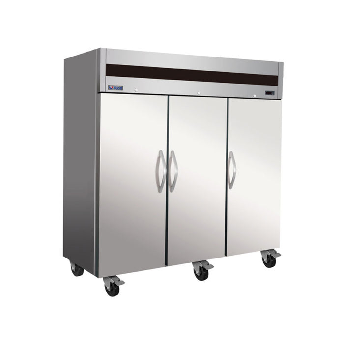 Ikon IT82F-DV 81" Top Mount 3-Door Reach-In Freezer