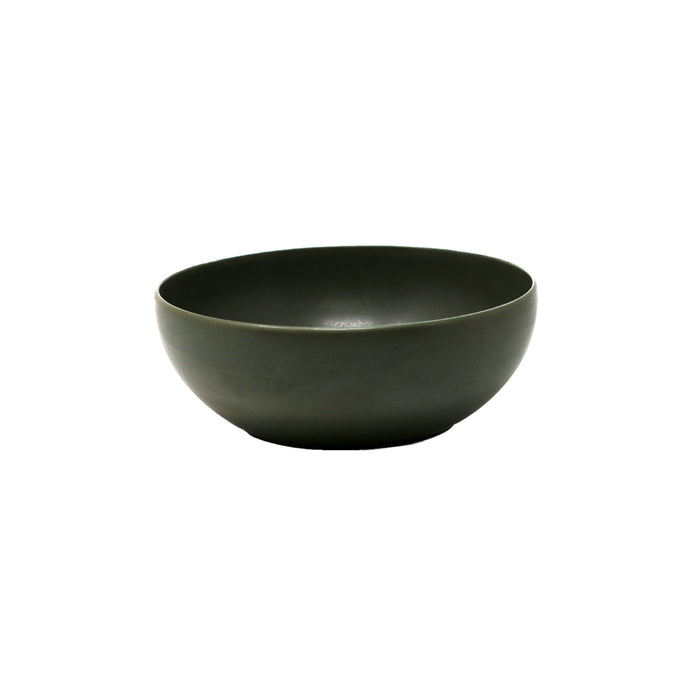 Nella 7.2" Deep Olive Porcelain Salad Bowl - 4/Case - ITB03 OL