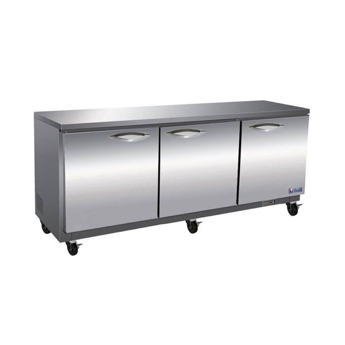 Ikon IUC72F 72" Solid 3-Door Undercounter Freezer