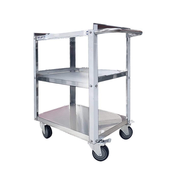 Nella 18" x 28" x 32" 3-Tier Stainless Steel Utility Cart - JC-CART-1524-KD