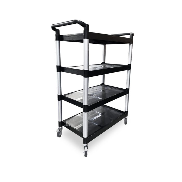 Nella 20" x 35" 4-Tier Black Utility Cart - JT4LCART