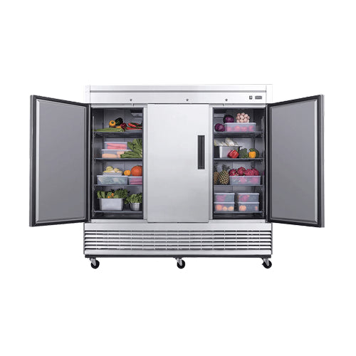 New Air NSR-182-H 3-Door Solid Reach-In Refrigerator