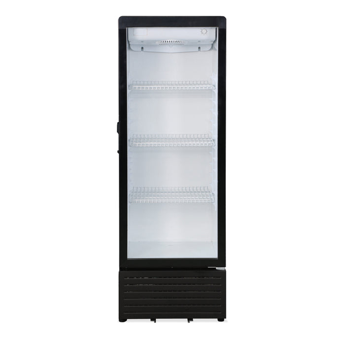 Nella 21″ Single Glass Door Black Refrigerated Showcase with 217 L Capacity