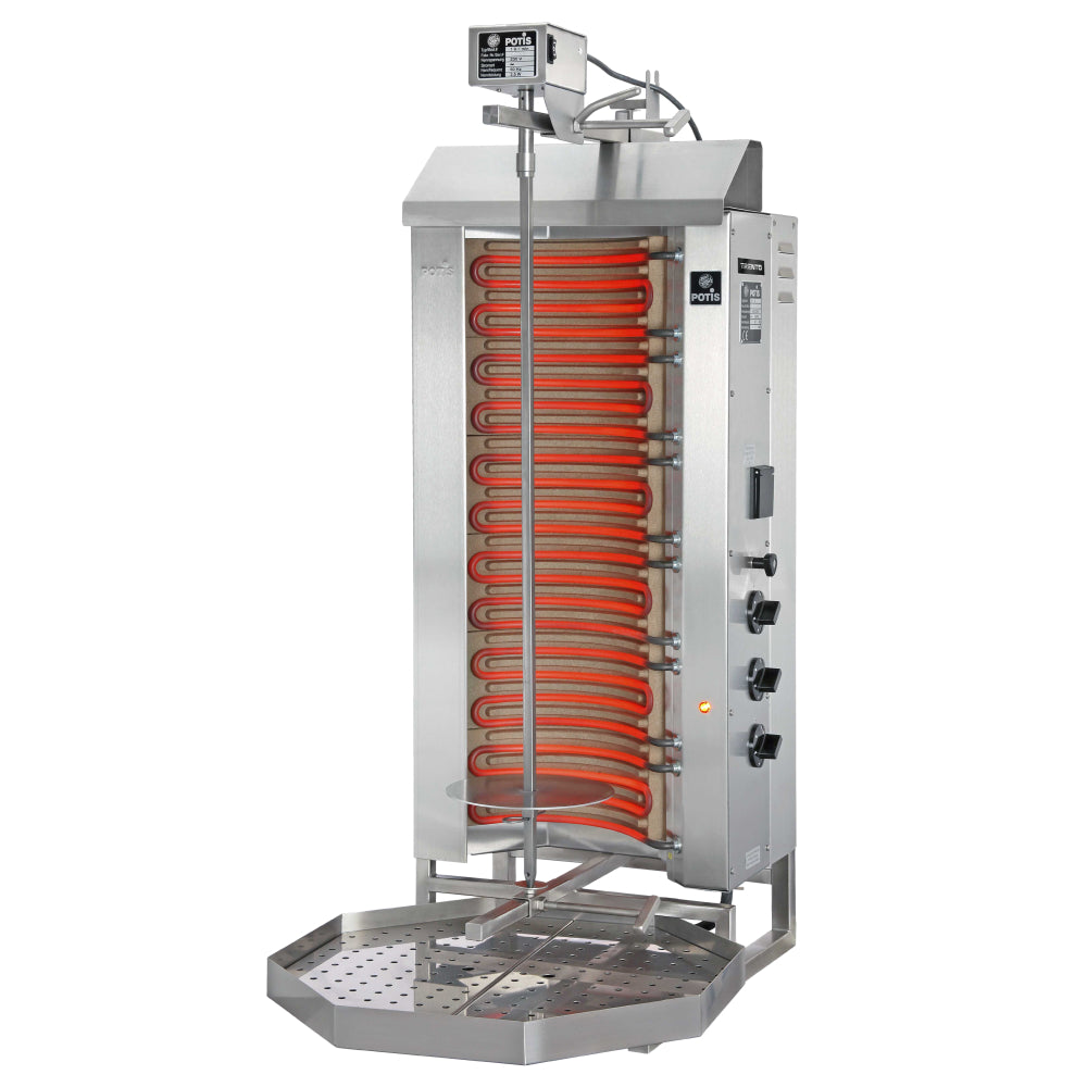 Potis E3-S 110.2 Lb. Electric 3-Burner Vertical Doner Kebab Machine - —  Nella Online