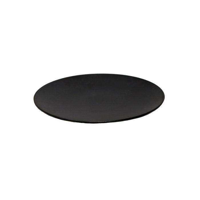 Nella 12.8" Matte Black Porcelain Plate - 12/Case - CP10112 BK