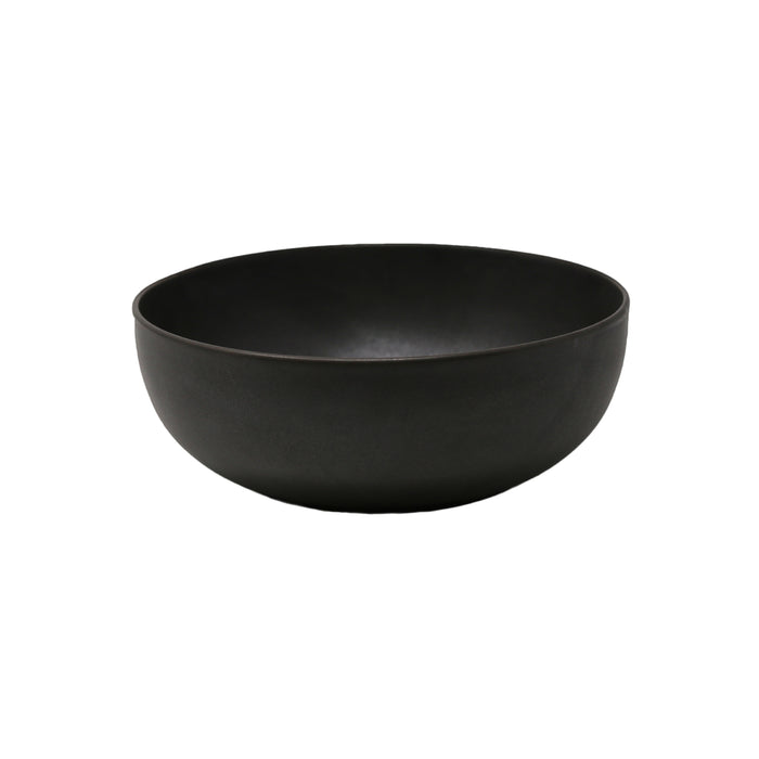 Nella 9.2" Deep Matte Black Porcelain Salad Bowl - 4/Case - ITB01 BK