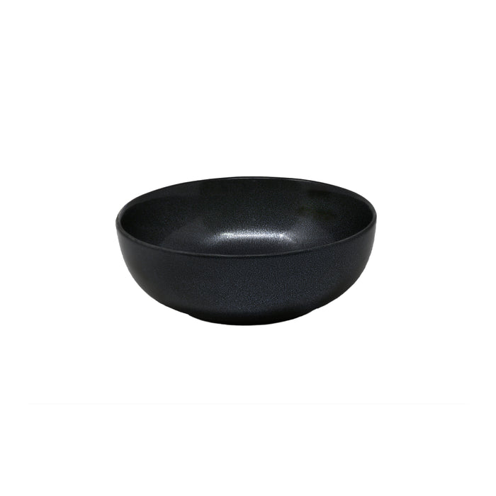 Nella 6.4" Deep Moon Black Porcelain Salad Bowl- 16/Case - ITB04 MOON