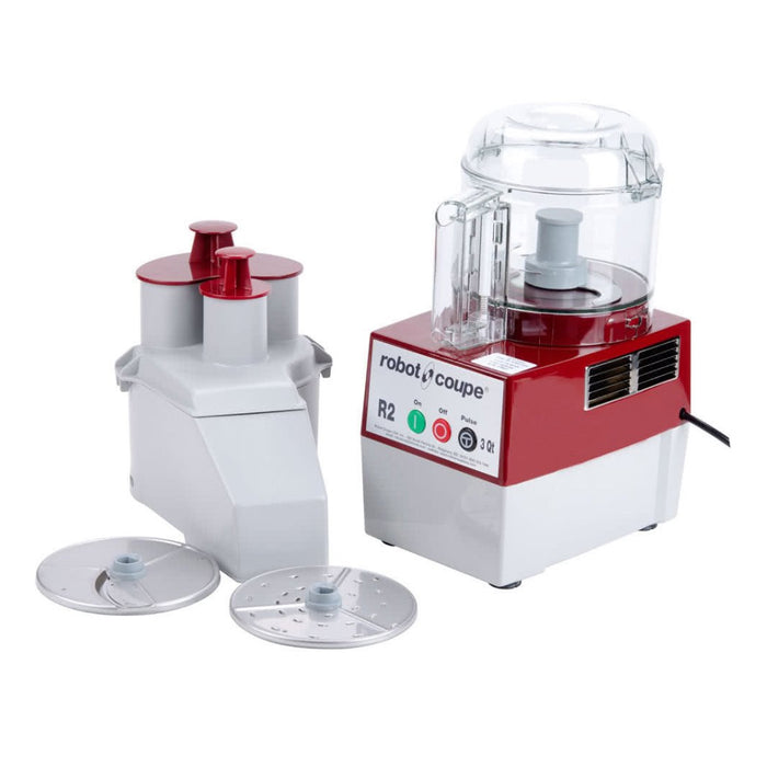 Robot Coupe R2N 3 Qt. Combination Food Processor with Bonus Stainless Steel Bowl - 1 Hp / 120V