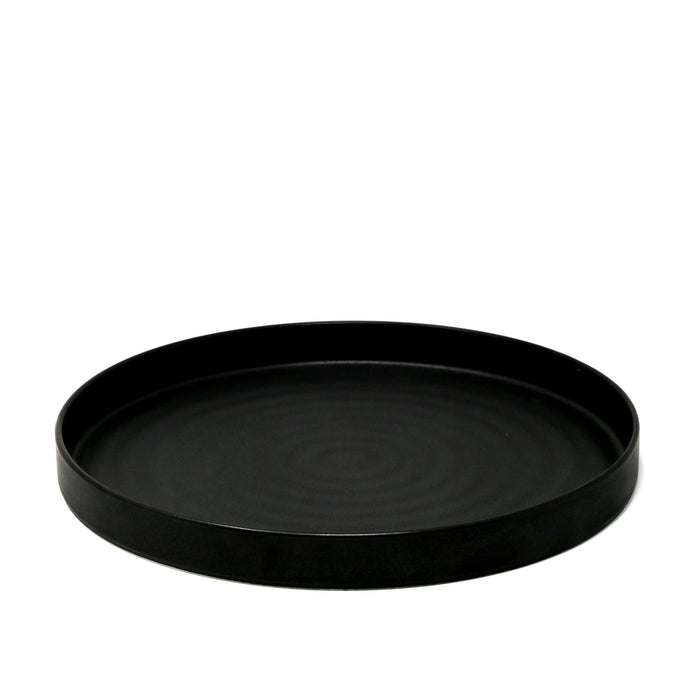 Nella 9.8" Round Matte Black Porcelain Silo Plate - 12/Case - SI-25 BK