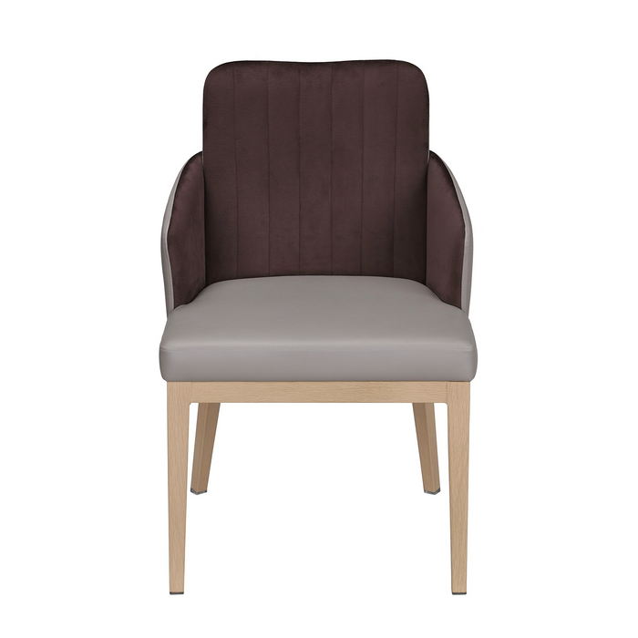 Nella Siba Brown/Grey Metal Chair