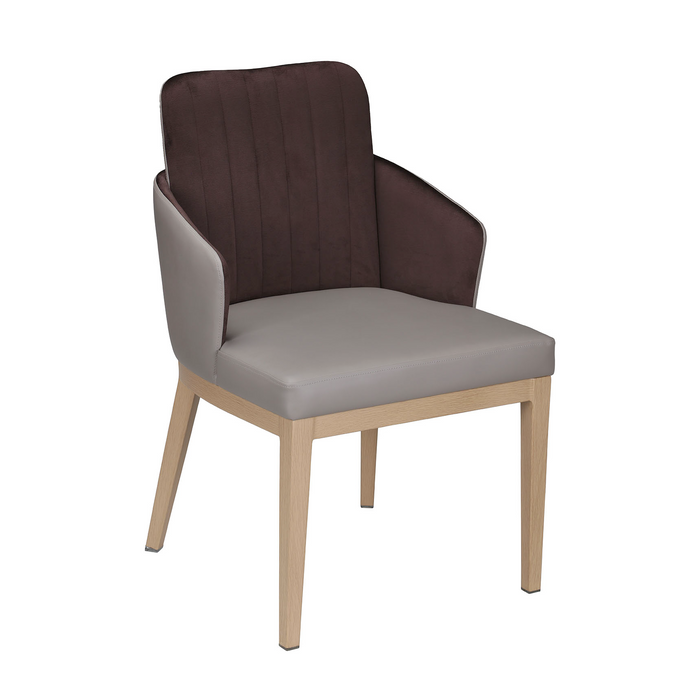 Nella Siba Brown/Grey Metal Chair