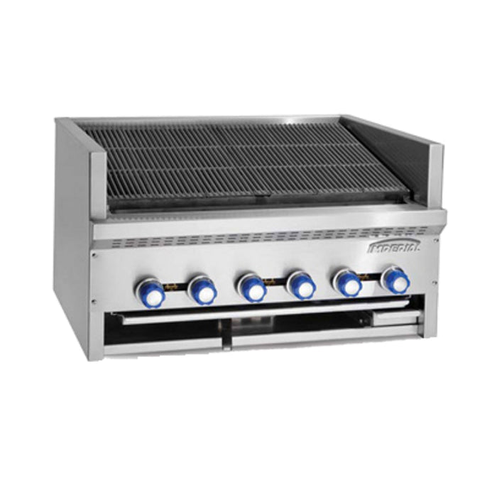 Imperial IABR-30 30" Countertop Radiant Natural Gas Steakhouse Charbroiler - 100,000 BTU