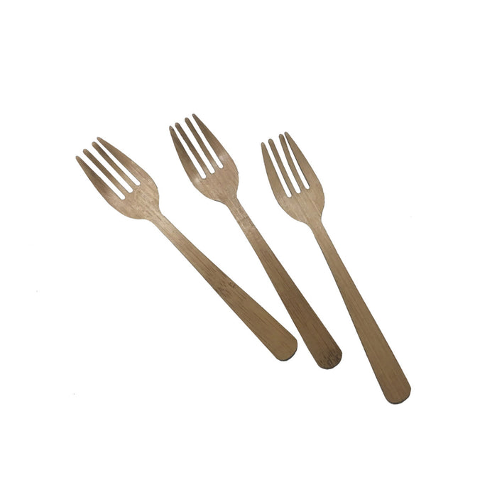 TableCraft BAMDF475 4.75" Bamboo Disposable Fork - 100/Pack