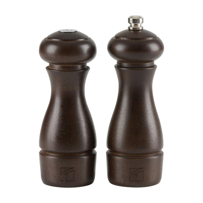 Trudeau 0538067 6" Maya Salt & Pepper Shaker Set - Darkwood