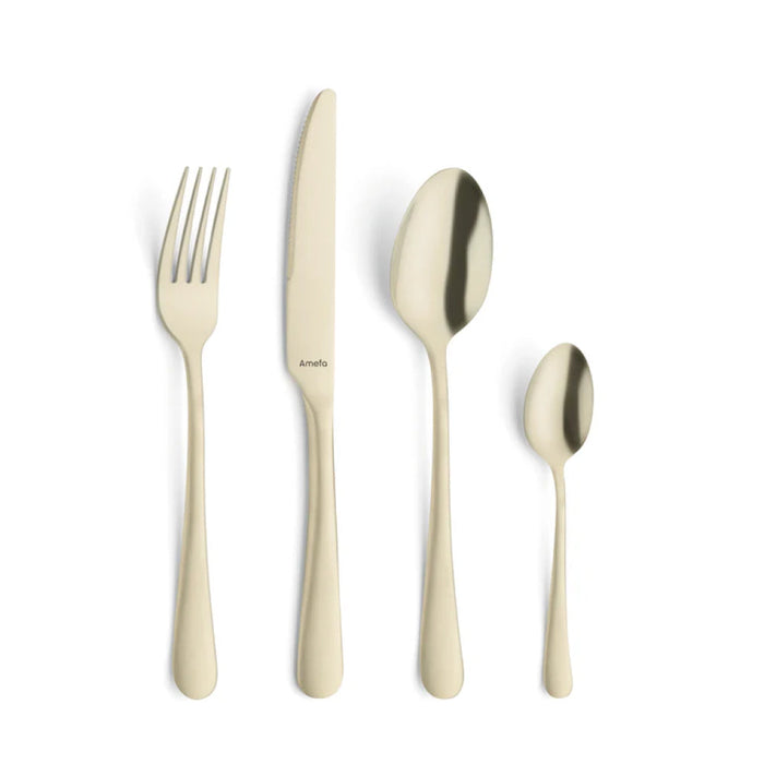 Tableware Cutlery 7.2" Amefa Austin Champagne PVD Dessert Fork - 12/Case - 1410AVB000375