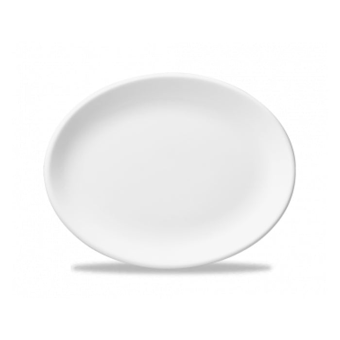 Churchill 12" Super Vitrified White Oval Platter - 12/Case - WH D121