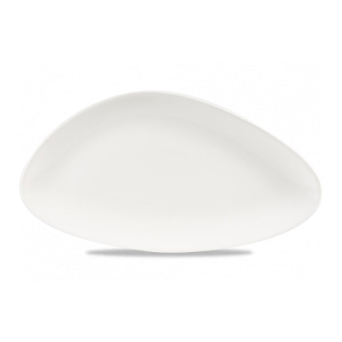 Churchill 13.95" X 7.4" Super Vitrified Lotus Chef's Triangle Plate - 6/Case - WH TC351