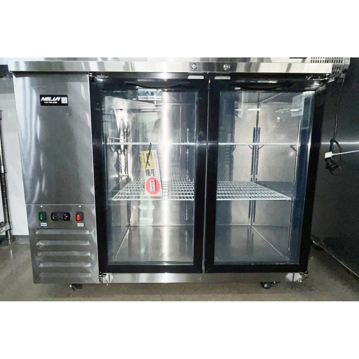 (USED) Atosa MBB48G 48" Glass 2-Door Back Bar Cooler - 12.9 Cu. Ft.