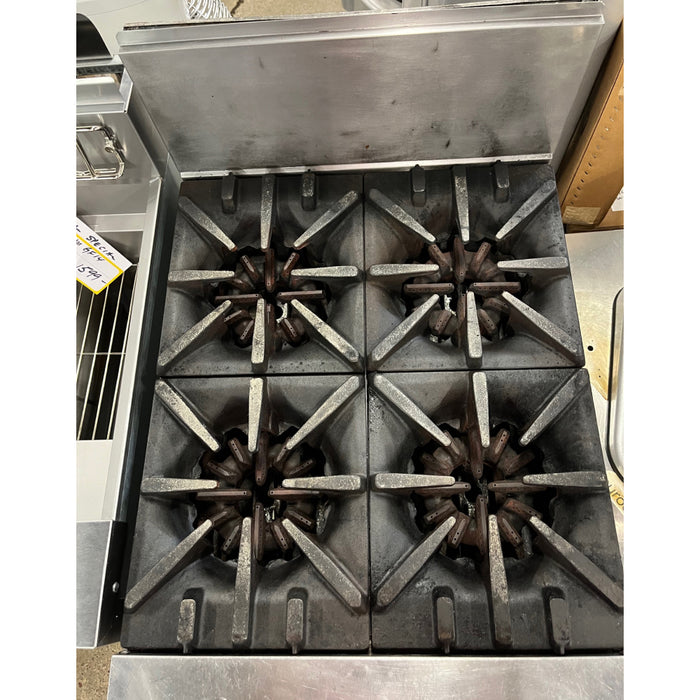 (USED) Garland G24-4L 24" Natural Gas 4-Burner Range With Space Saver Oven - 164,000 BTU