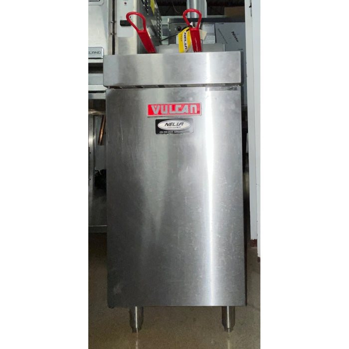 (USED) Vulcan LG300 35-40 Lb. Natural Gas Floor Fryer - 90,000 BTU