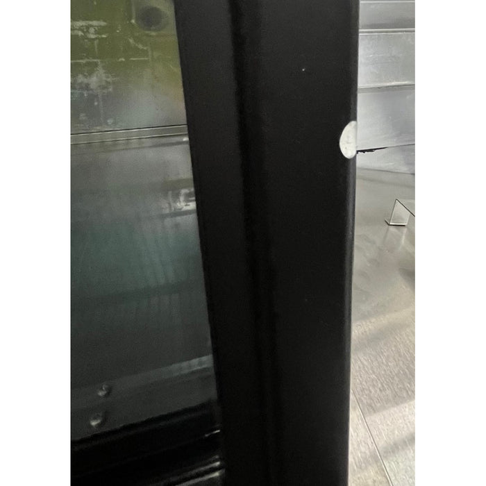 (USED) True TBB-24GAL-60G 60" Glass Door Black Back Bar Refrigerator