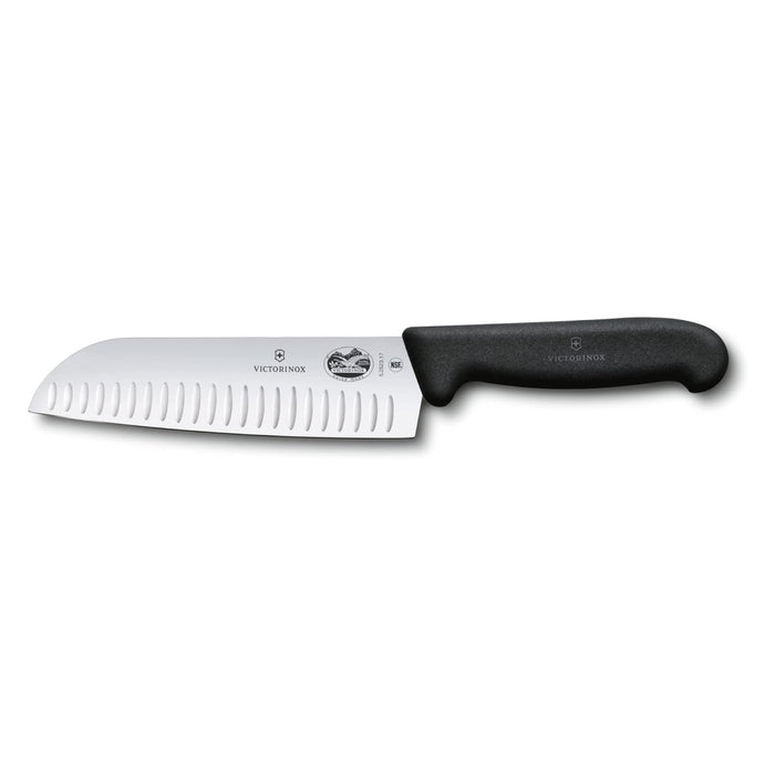 Victorinox 7" Fibrox Granton Edge Santoku Knife - 5.2523.17