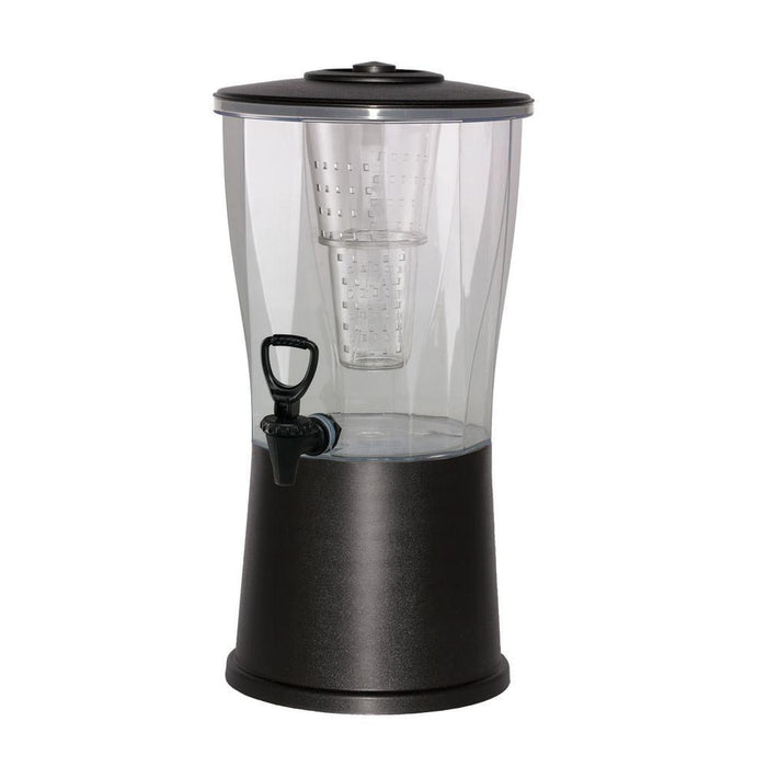 Nella Round Black 3 Gal. Tritan Cold Beverage Dispenser - CBDRP3BL