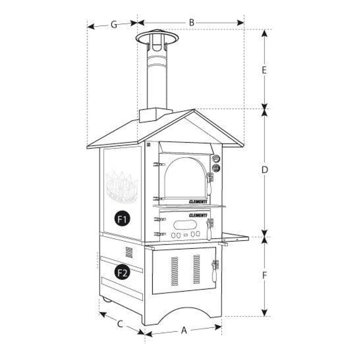 Clementi MASTER Cottage Wood Fired Pizza Oven