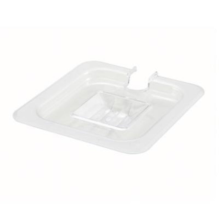 Nella Clear Polycarbonate Slotted 1/6 Size Food Pan Cover - 80016