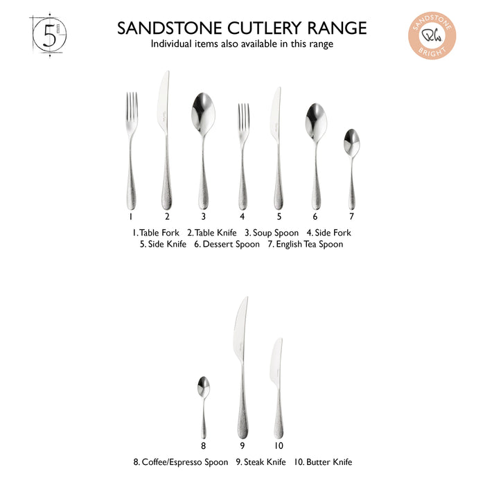 Robert Welch Sandstone 7" Dessert/Salad Fork - 12/Case - 6032SX023