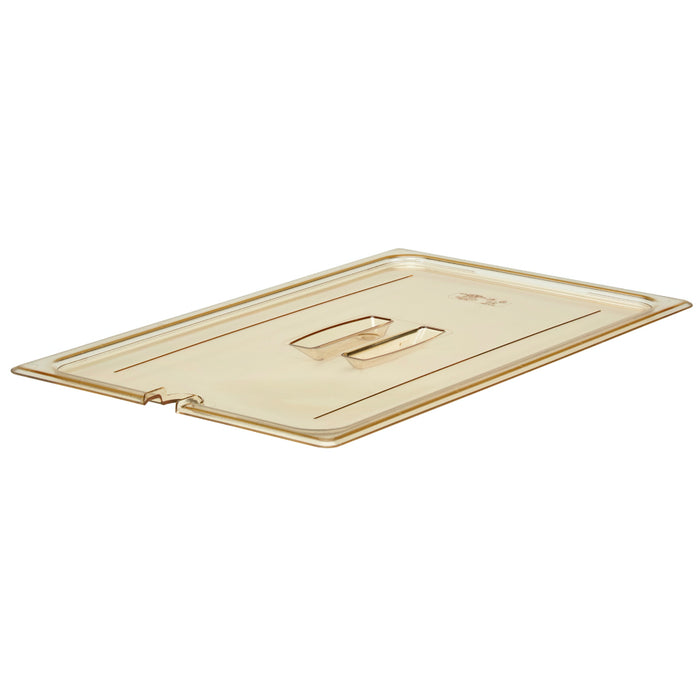 Cambro H-Pan™ Full Size Amber High Heat Handled Flat Lid - 0HPCH150