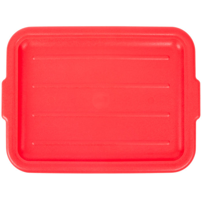 Vollrath 1522-C02 Traex Color-Mate 21.63" x 15.54" Red Recessed Food Bus Bin Lid