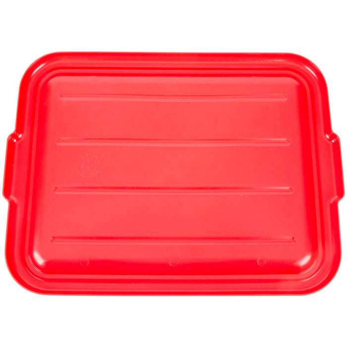 Vollrath 1522-C02 Traex Color-Mate 21.63" x 15.54" Red Recessed Food Bus Bin Lid