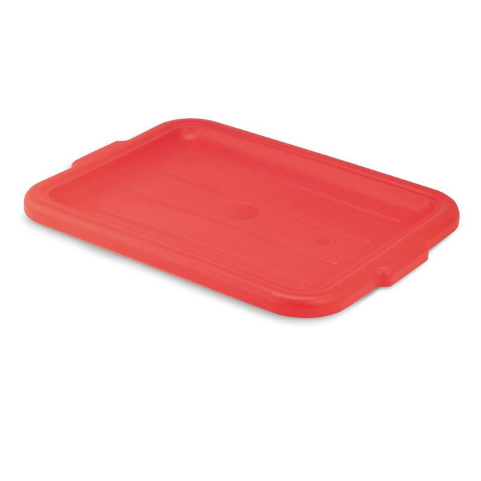 Vollrath 1522-C02 Traex Color-Mate 21.63" x 15.54" Red Recessed Food Bus Bin Lid