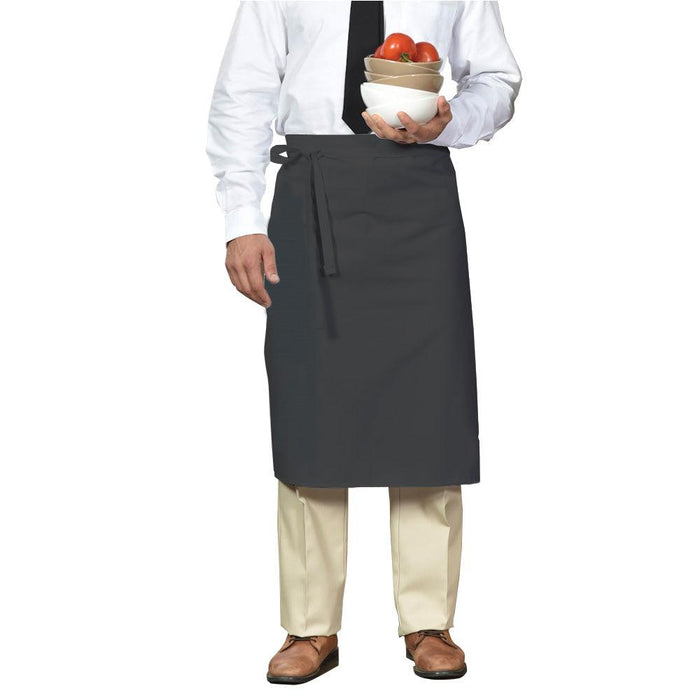 Premium Uniform 1901 29" Long Bistro Apron - Black