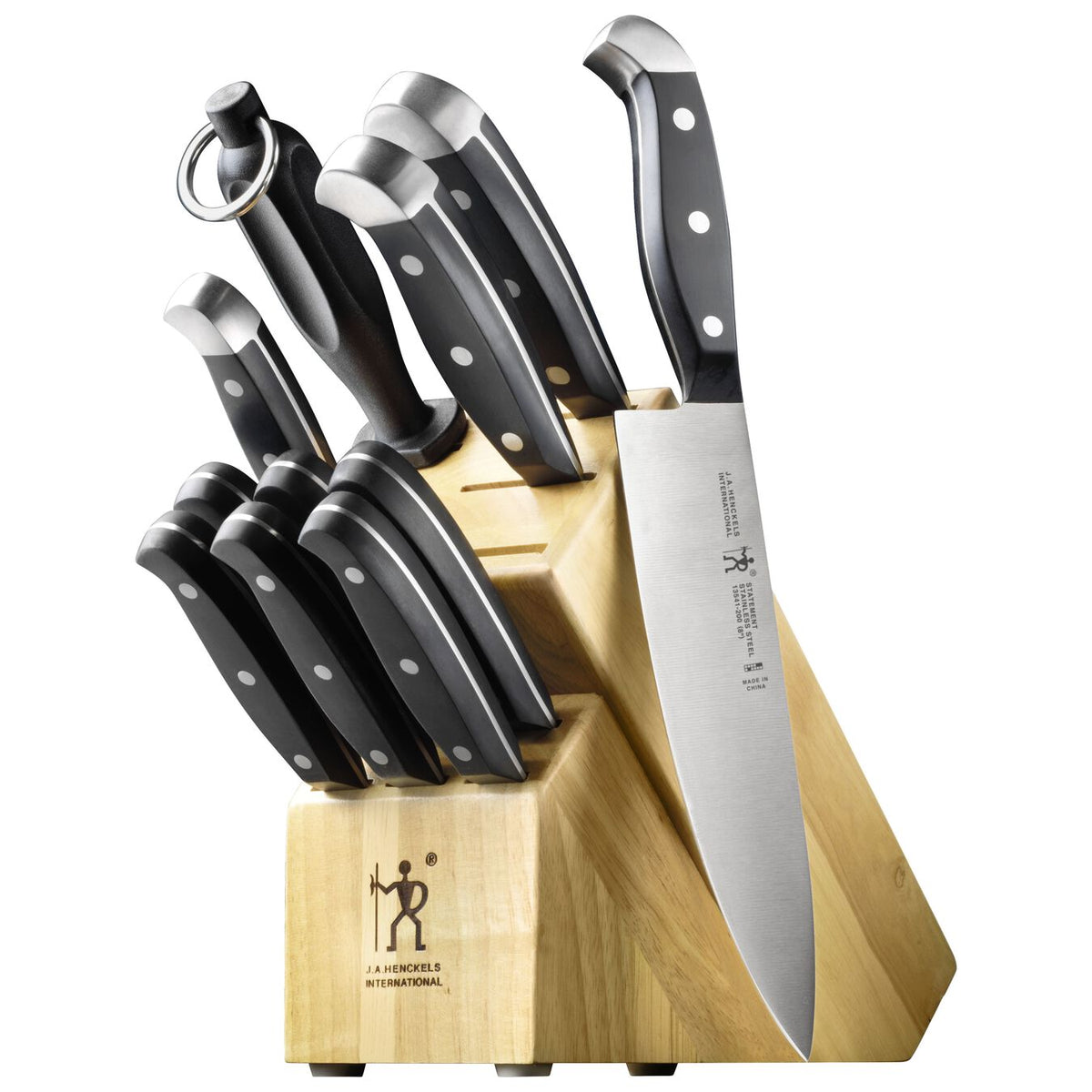 J.A. Henckels International Statement 15 Piece Knife Block Set 13550 015 Dark Brown