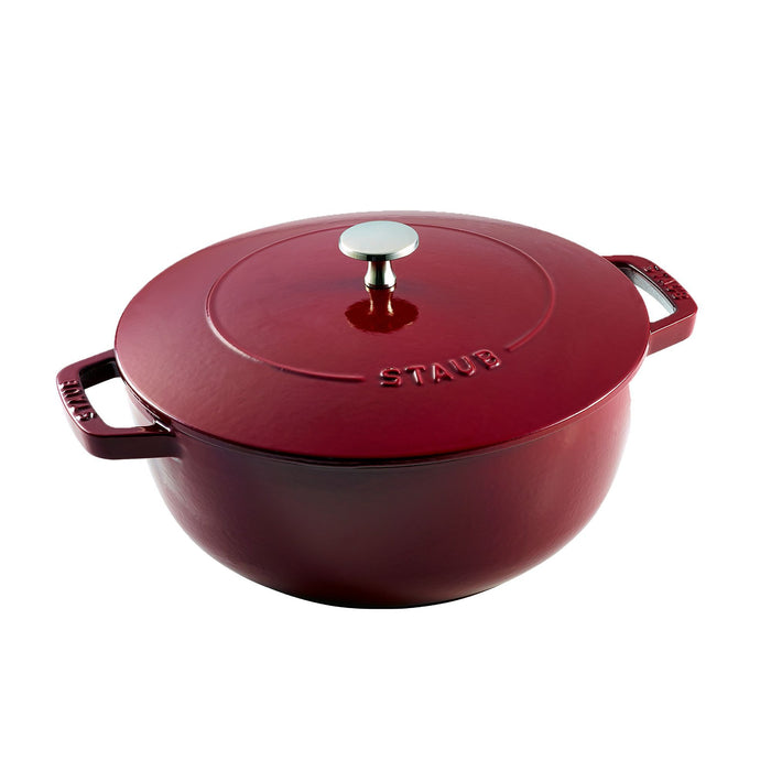 Staub 3.8 Qt. Bordeaux Cast Iron Round French Oven - 40506-540