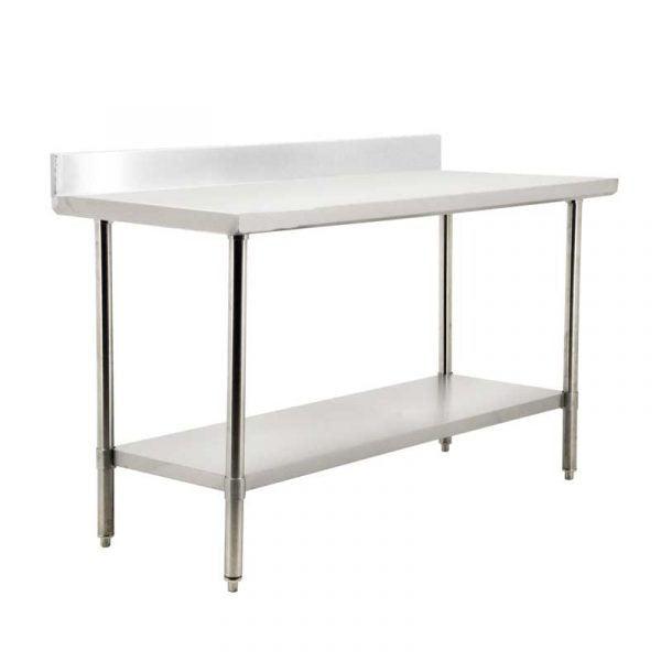 Nella 24" x 24" Stainless Steel Table With 4" Backsplash - 44335