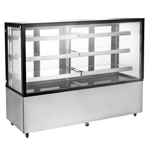 Nella 72" Square Glass Floor Refrigerated Display Case