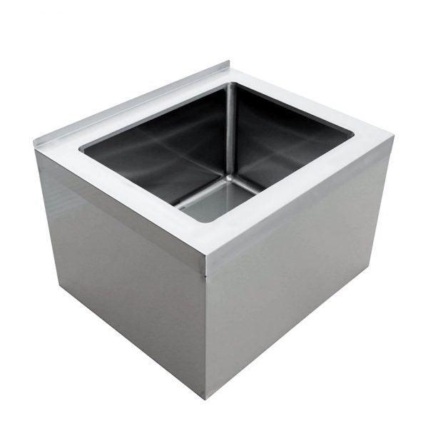 Nella Stainless Steel Mop Sink with Drain Basket - 20" x 16" x 12" Bowl - 44606