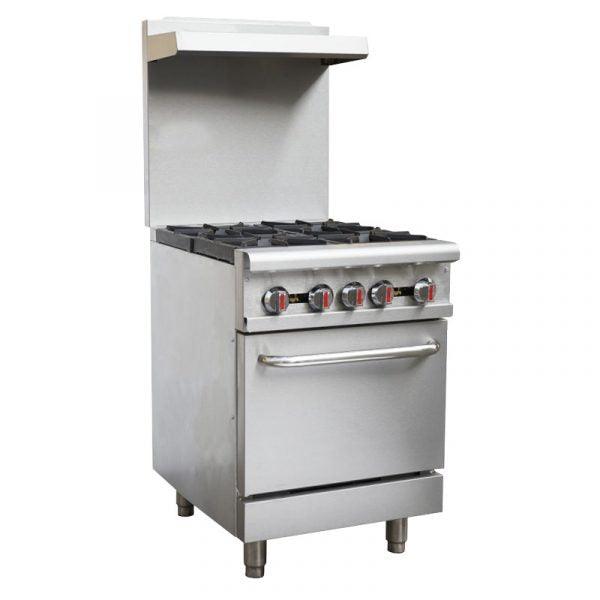 Nella 15000-543 24" Natural Gas 4-Burner Commercial Range With Standard Oven - 151,000 BTU