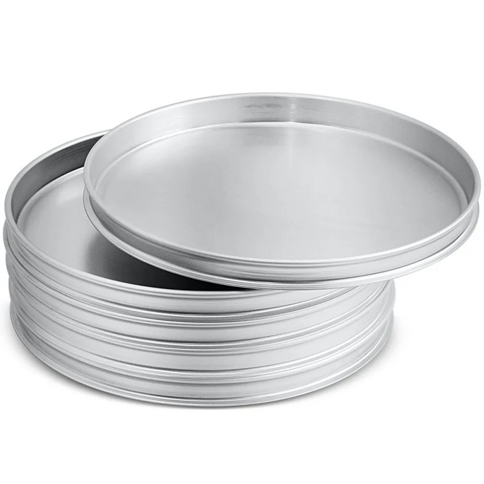 Crown Cookware 10" 16-Gauge Aluminum Rim Stacking Pizza Pan - 500-16105